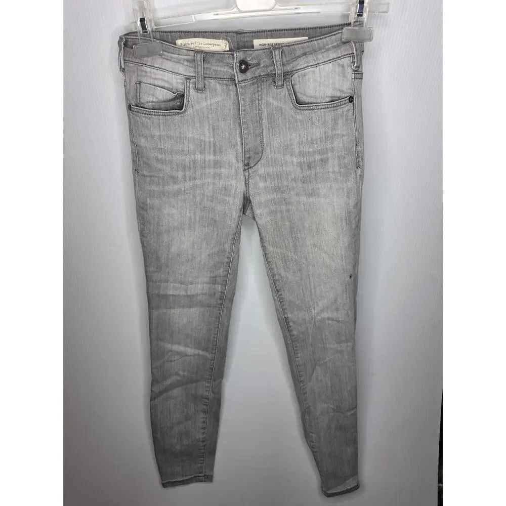 ​Pilcro and the Letterpress 28 High-Rise Skinny Gray Jeans Anthropologie staple